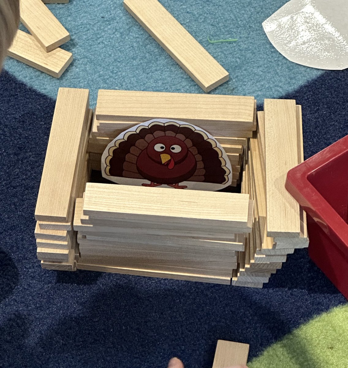 Shelton_Reads's tweet photo. It’s turkey season in the library! Students are loving How to Catch a Turkey with @Novel_Effect and building turkey pens with Keva Planks! #SheffieldSHINES https://t.co/o1eg0ZZnU3