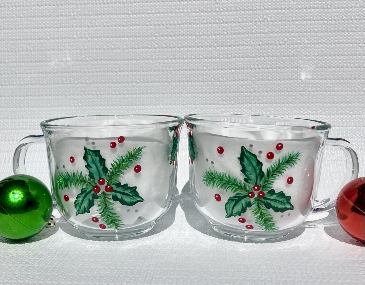 Jumbo coffee mugs etsy.com/listing/155779… #coffeemugs #soupcups #chritmasglasses #SMILEtt23 #hollyandpine #CraftBizParty #ChristmasGiftIdeas #etsyshop