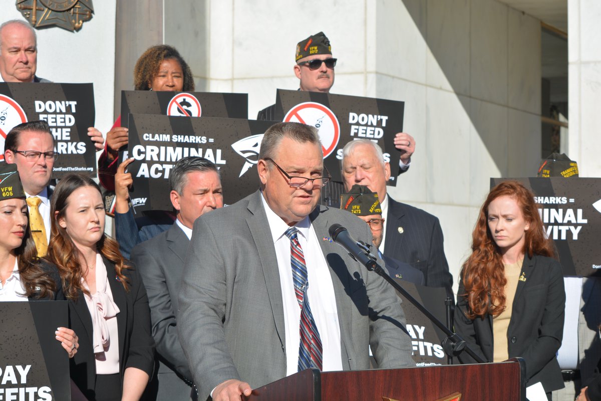 Today RM <a href="/RepMarkTakano/">Mark Takano</a> joined Chairman <a href="/SenatorTester/">Archive: Senator Jon Tester</a> to discuss claim sharks taking advantage of our veterans.

These companies require veterans to pay for help, sometimes taking thousands of dollars of benefits from veterans in exchange for filling out the claim for the