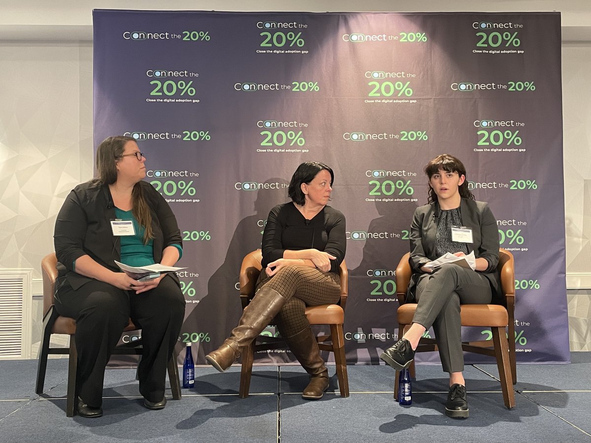 NetworkOnUSA's tweet photo. To close out the #Connect20 Summit, we're hearing from @ITIFdc's @jess_dine and @sunyoswego's @ChicagoHCTweets, who discussed the data and research behind the power of digital navigation services! https://t.co/4pQnuiGxoj