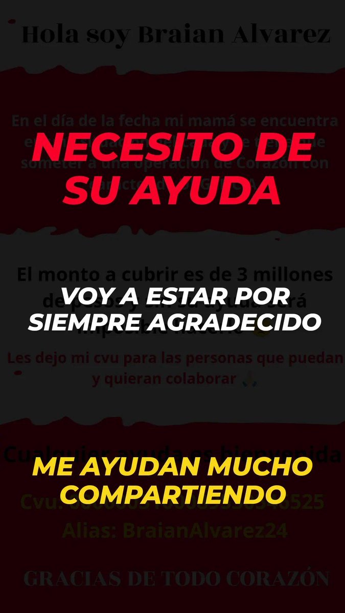 BraianA97718134's tweet photo. Hoy necesito muchísimo de su ayuda‼️ https://t.co/FV2xEzHblV