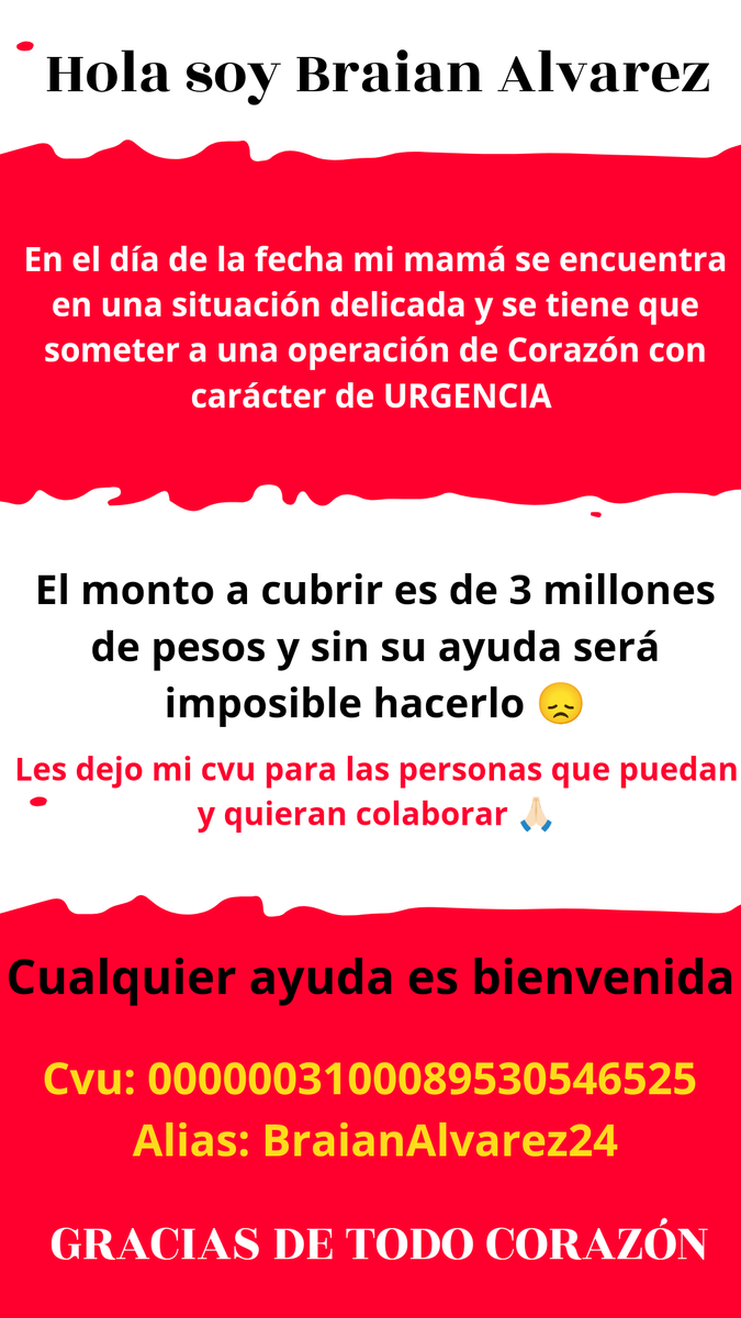 Hoy necesito muchísimo de su ayuda‼️