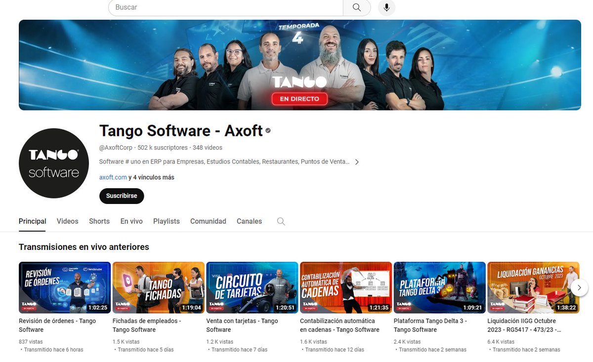 INFOmailiTV's tweet image. #LesCuento así revisando me enteré de este dato NO MENOR... #INFOmail Axoft (o sea #TangoSoftware, o sea Pablo Gelbstein ) consiguieron llegar al medio millón de suscriptos en su canal de YouTube youtube.com/@AxoftCorp #INFOwa Impresionante !! #Congrats mil @axoftargentina