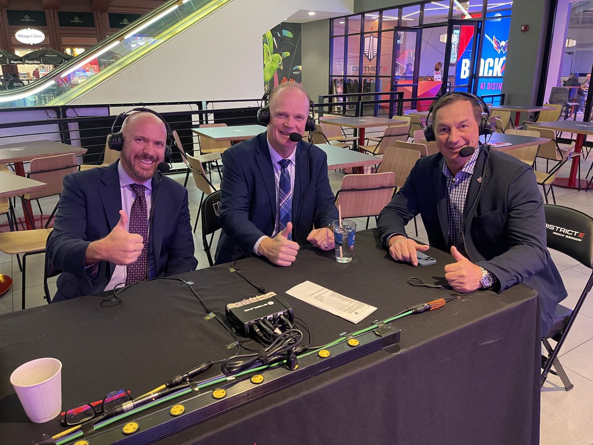 Ready to go from ⁦@DistrictEDC⁩ with ⁦@PeterBondra12⁩ ⁦@BenRaby31⁩ and Ken, come by and see us before Caps/Knights!