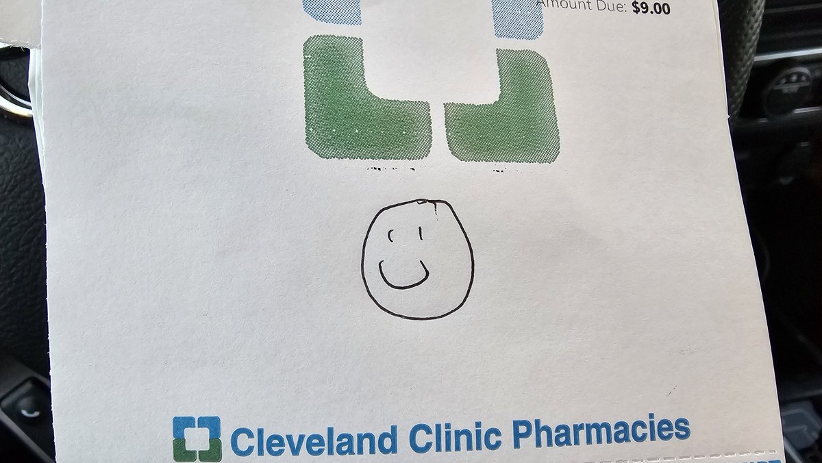 I put in my refill request and "additional comments" I asked for a smiley face.

<a href="/ClevelandClinic/">Cleveland Clinic</a> #pharmacy did not disappoint. Thank you! 😊