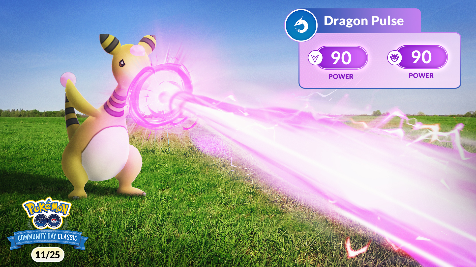 Pokémon GO on X: Time to get charged up! 😤⚡ Evolve Flaaffy during  #PokemonGOCommunityDay Classic to get an Ampharos that knows the Charged  Attack Dragon Pulse.   / X