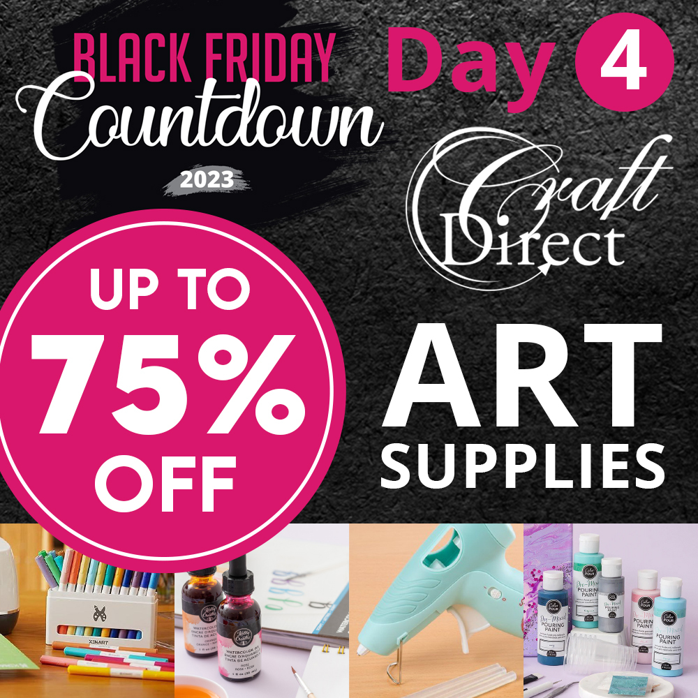 Craft_Direct's tweet photo. Kick the Black Friday blues and fatten up your wallet with our fabulous discounts! Art Supplies are up to 75% off! 
#craftdirect #deals #savings #crafting #art #supplies #blackfriday https://t.co/iHsnrjsiK4