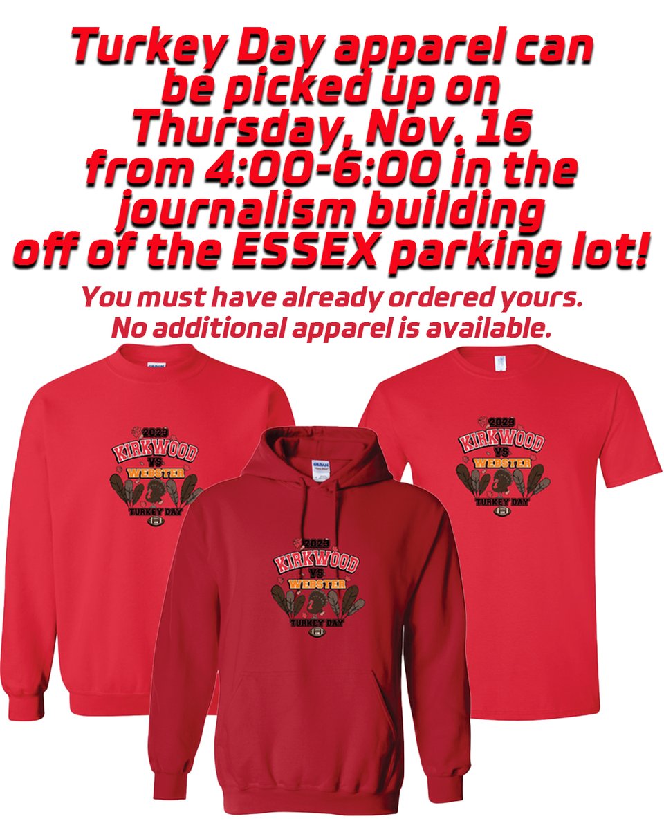 If you're picking up Turkey Day apparel tomorrow--come to the journalism building! Let's go Pioneers! #TurkeyDay #KeepTheBell