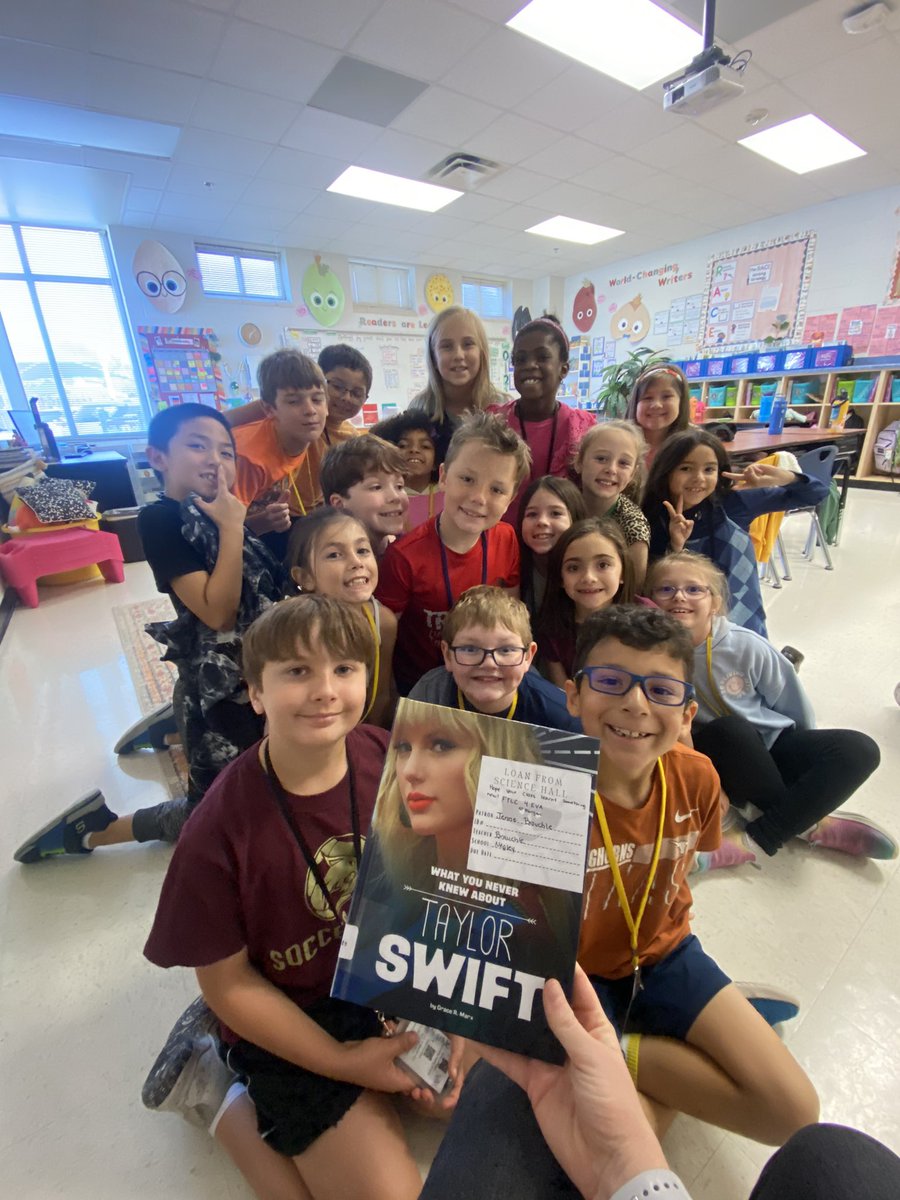 Shoutout to friends in @HaysCISD for supporting my class’ T-Swift obsession! We gave this read aloud a 5/5🌟