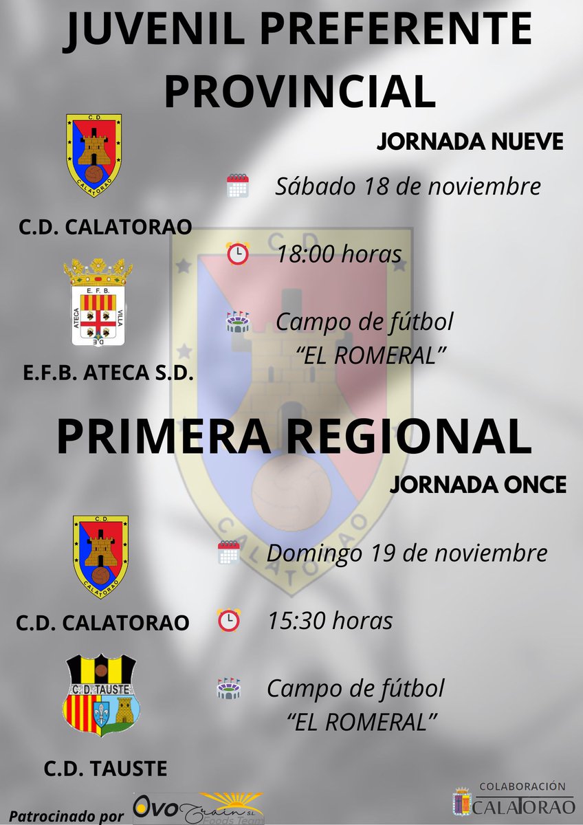 Este fin de semana jugamos en casa!
Sube a animar a los chavales al Romeral!
Contigo somos más fuertes!
#AupaCabaxa