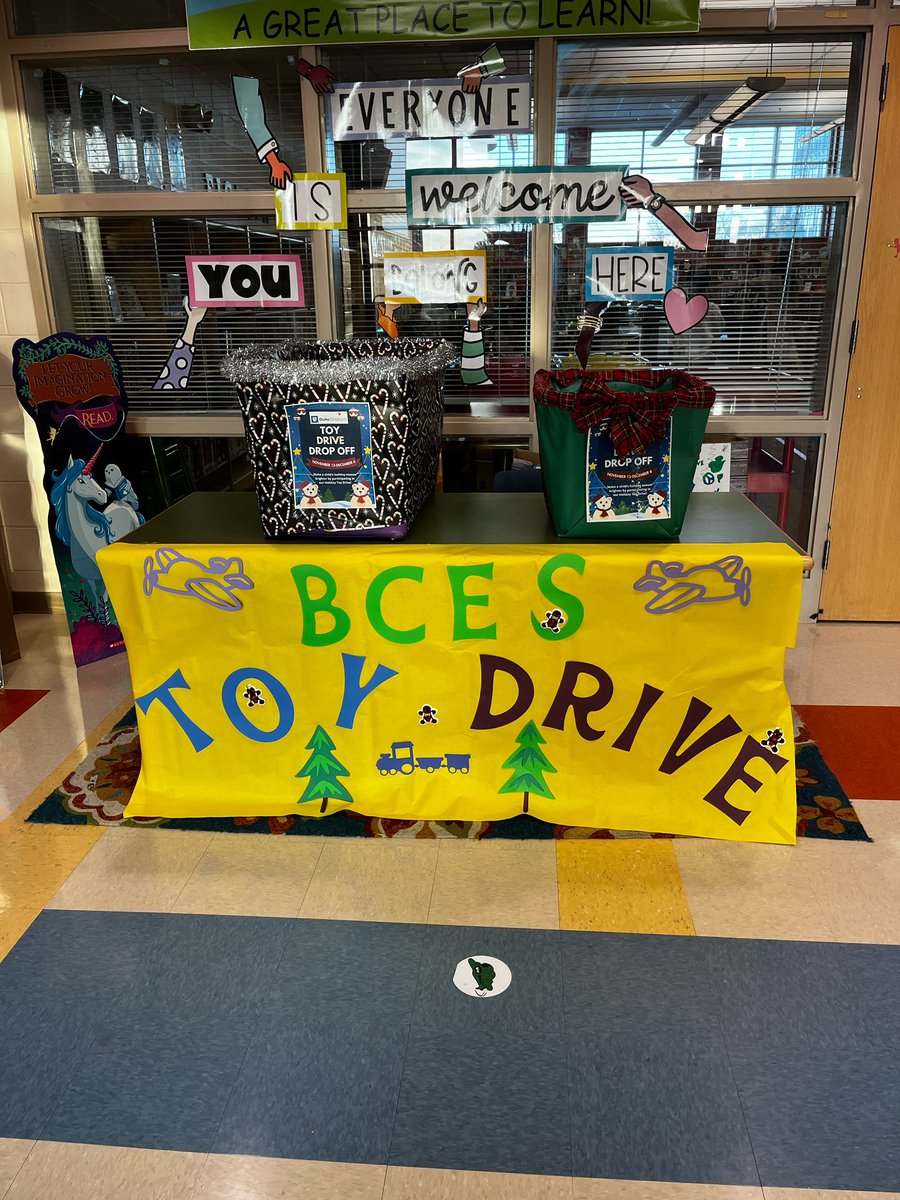 Our <a href="/BrierCreekES/">Brier Creek Elem.</a> toy drive for Duke Children's is underway🧸 The donated gifts will go to young patients who will be spending the holidays in the the hospital. Drop off unwrapped donations in the collection bin outside the BCES Media Center through Wednesday, December 6th.