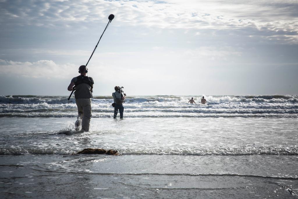 Sound recordist Kiff and I running into the sea fully clothed at the end after the wrestling broke out #LouisTherouxInterviews Pete Doherty <a href="/louistheroux/">Louis Theroux</a> <a href="/peted/">Peter Delucchi</a>