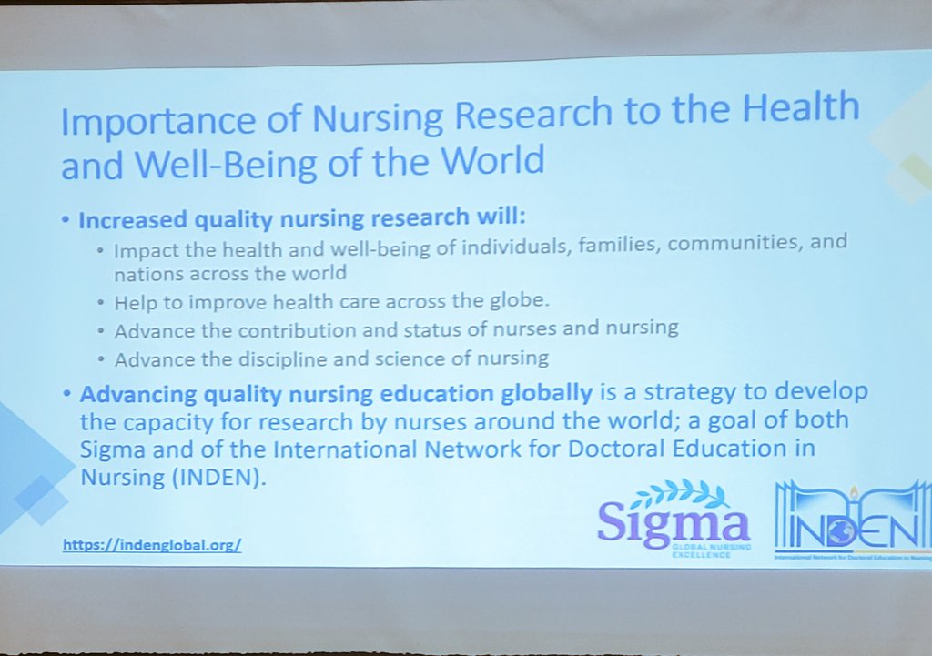 BreNettles_DNP's tweet photo. Inspirational presentation by @TamarRodney (President Elect of INDEN) emphasizing the importance of advancing the quality of nursing education and reminding us of the impact of doctoral prepared nurses in healthcare. 💗🩺 #PhD #DNP #SigmaConv23 @JHUNursing @SigmaNursing #INDEN https://t.co/MkI5rqaAD5