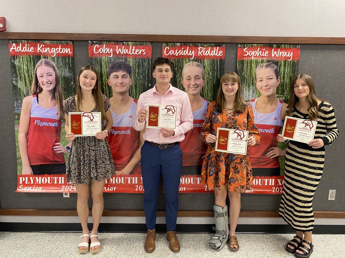 PlymouthHS_XCTF's tweet image. Banquet/Award Night! 

MVP - Sophie and Ethan 
Most improved - Rylee and Freddy 
Coach’s Award - Addie and Coby
Academic All-State - Cassidy, Addie, Rowynn, and Joy.
Captains - Cassidy and Coby

Thanks for another wonderful season!!