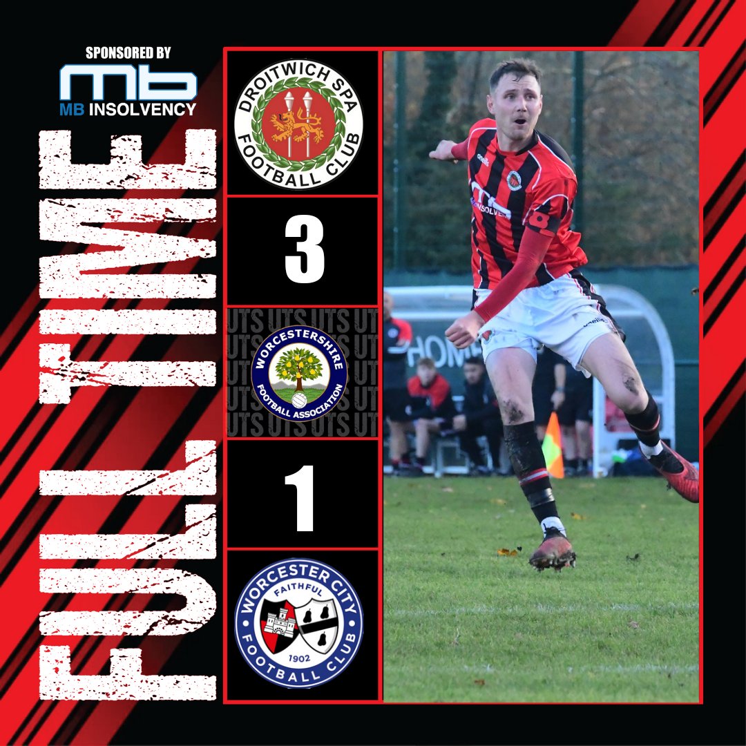 DroitSpaFC's tweet photo. RESULT!
Saltmen 3-1 @WorcesterCityFc
Scorers: Tilley, Krol, Binner (pen) 
Att: 949
Wow!
Spa progress to next round, with 10-men, for 60 mins, against Step 5 City! 
Safe journey home to all and good luck to City for the rest of the season, we hope to see you at Step 4 in 2024. https://t.co/c5bJKcpXqN
