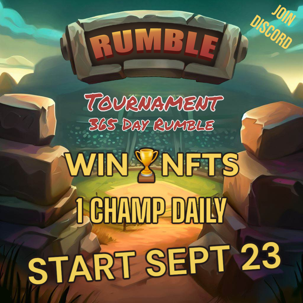 🛡️ Calling all warriors! Join the fray in our Battle Royale game and fight to win unique NFTs! 

🗡️ Don’t miss your chance, squad up on Discord now! 🐲

💬discord.gg/Hy7KtbchkM

#ChitinNature #WorldofGrotyles #GamingCommunity #NFTPrizes #JoinTheRumble #NFT #Polygon0x #NFTS