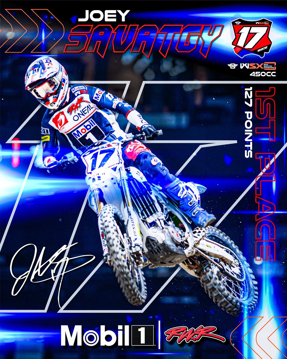 RickWareRacing's tweet photo. RWR riders are looking good!
We are gearing up for the final round of the @wsxchampionship Nov. 25th in Melbourne, AUS. 🌏
RWR rider @JoeySavatgy leads the WSX class championship with 127 points. He will run the #redplate for the championship deciding round at @marvelstadiumau https://t.co/rRexaPVjUt