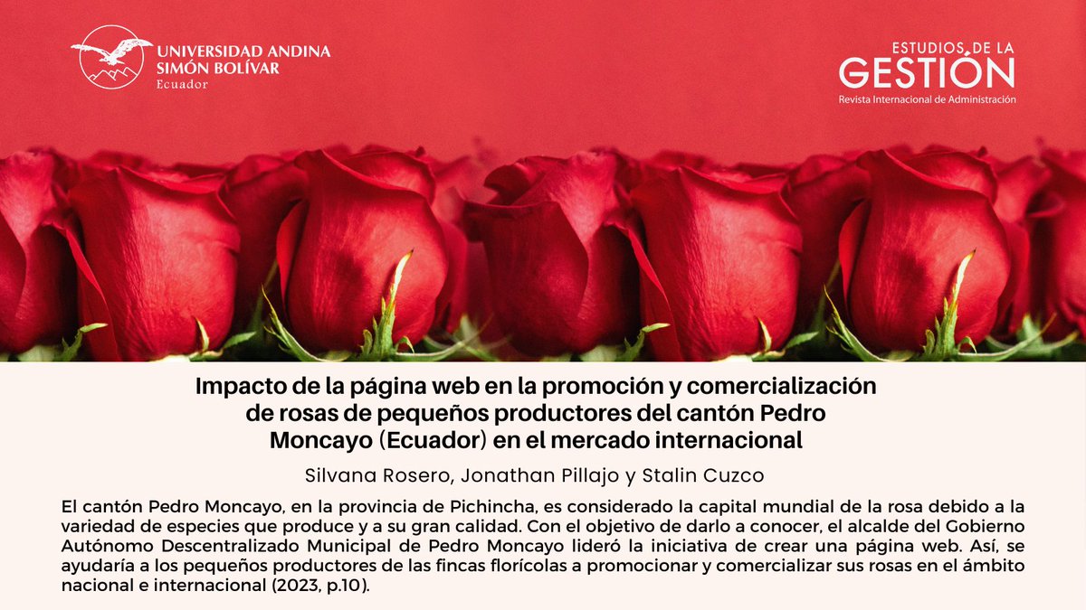 EstudiosGestion's tweet photo. #Recapitulando

📢Conoce cómo la creación de una página web pudo influenciar en las ventas de pequeños productores a través de la investigación desarrollada en este artículo. 🇪🇨

Revisa el artículo completo aquí:
🔗 https://t.co/y5YbwgoJ5V

#promoción #ecomerce #emprendimiento https://t.co/f9ppwdNl58