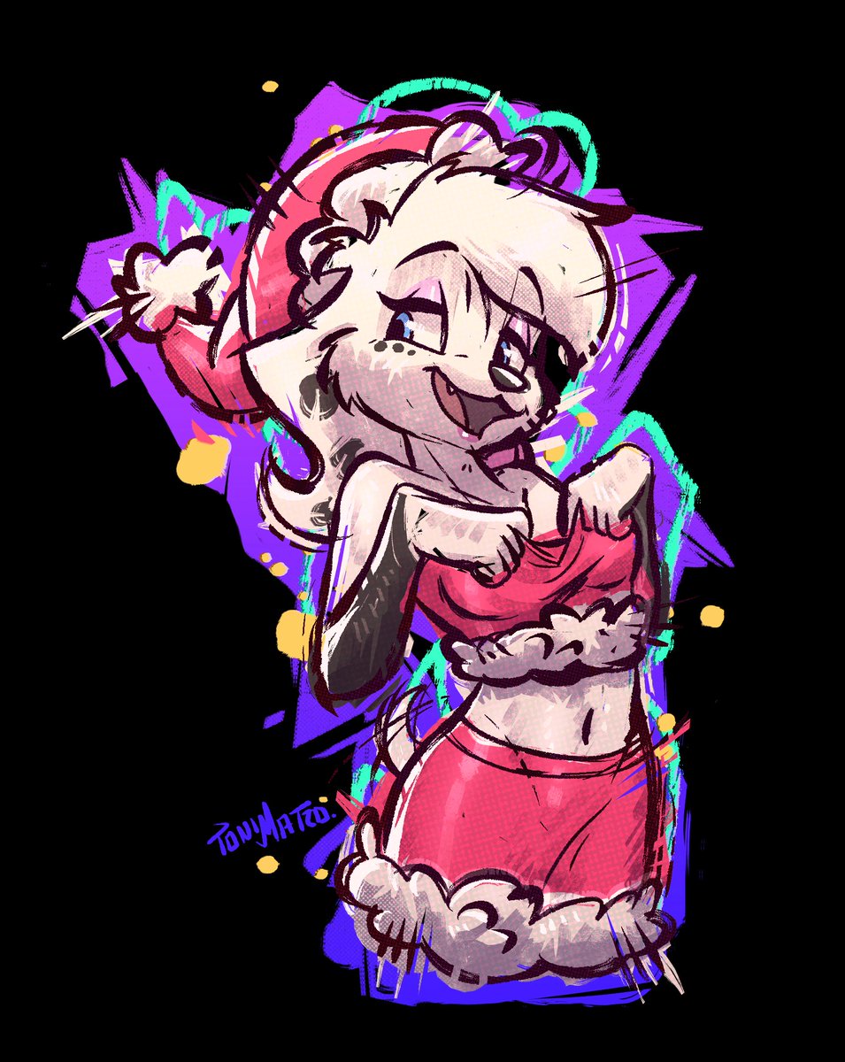 Fan service? (??
🐶🎄✨

#furry #digitalart #cartoon #fanart