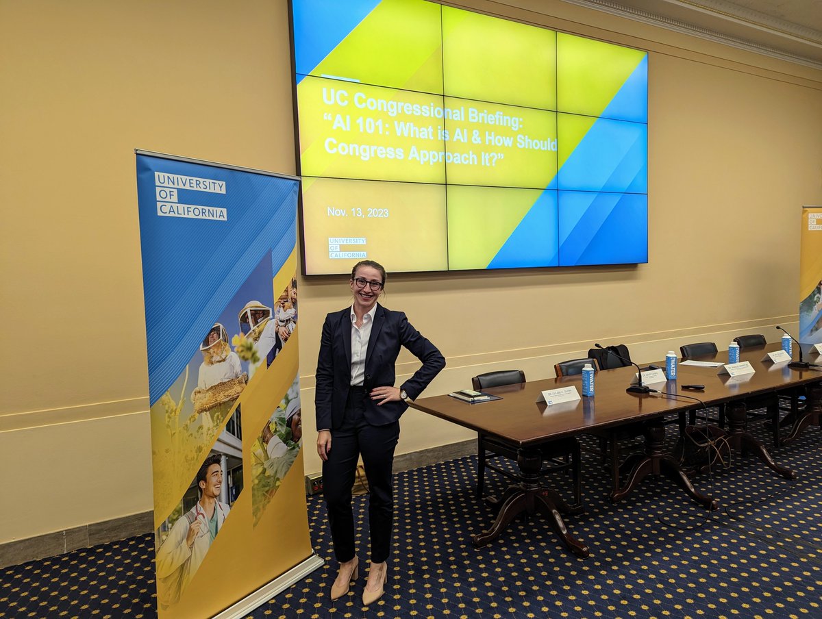 CSE Asst Prof Leilani Gilpin, expert in AI explainability, went to Capitol Hill on Nov 13 with a <a href="/UofCalifornia/">University of California</a> team to speak on impacts of AI &amp; provide guidance on how Congress can drive responsible AI innovation. #BaskinEngineers leading in transformative tech solutions.