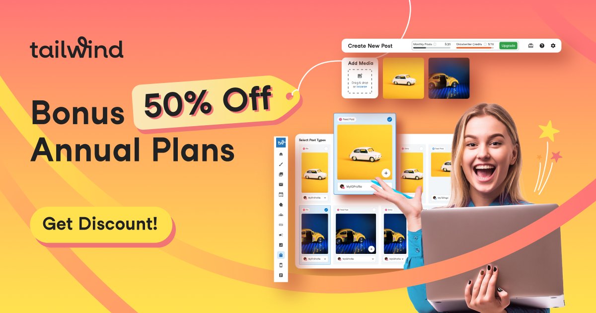 Get rid of writers block and customize content for your posts, emails, ads, and more with Tailwind’s Ghostwriter AI. Don't miss out on our Black Friday deal – 50% off! Our best price all year! #Tailwind #LifeGoals #Marketing tailwindapp.com/dashboard/upgr…