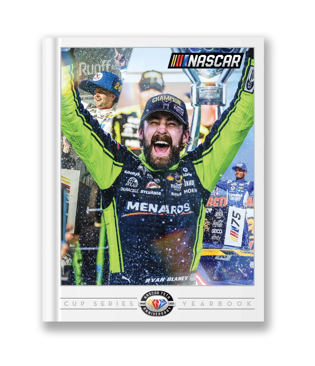 FanMagYB's tweet photo. The 2023 final cover design.  Be sure to get your 2023 official NASCAR Cup Series Yearbook ordered while supplies last!  
https://t.co/LlavhX96Ci
#nascar
#nascarchampionship
#ryanblaney
#teampenske
#hendrickmotorsports
#williambyron
#kylelarson
#kylebusch
#4EVER 
#kevinharvick https://t.co/ylr0lk1AEx