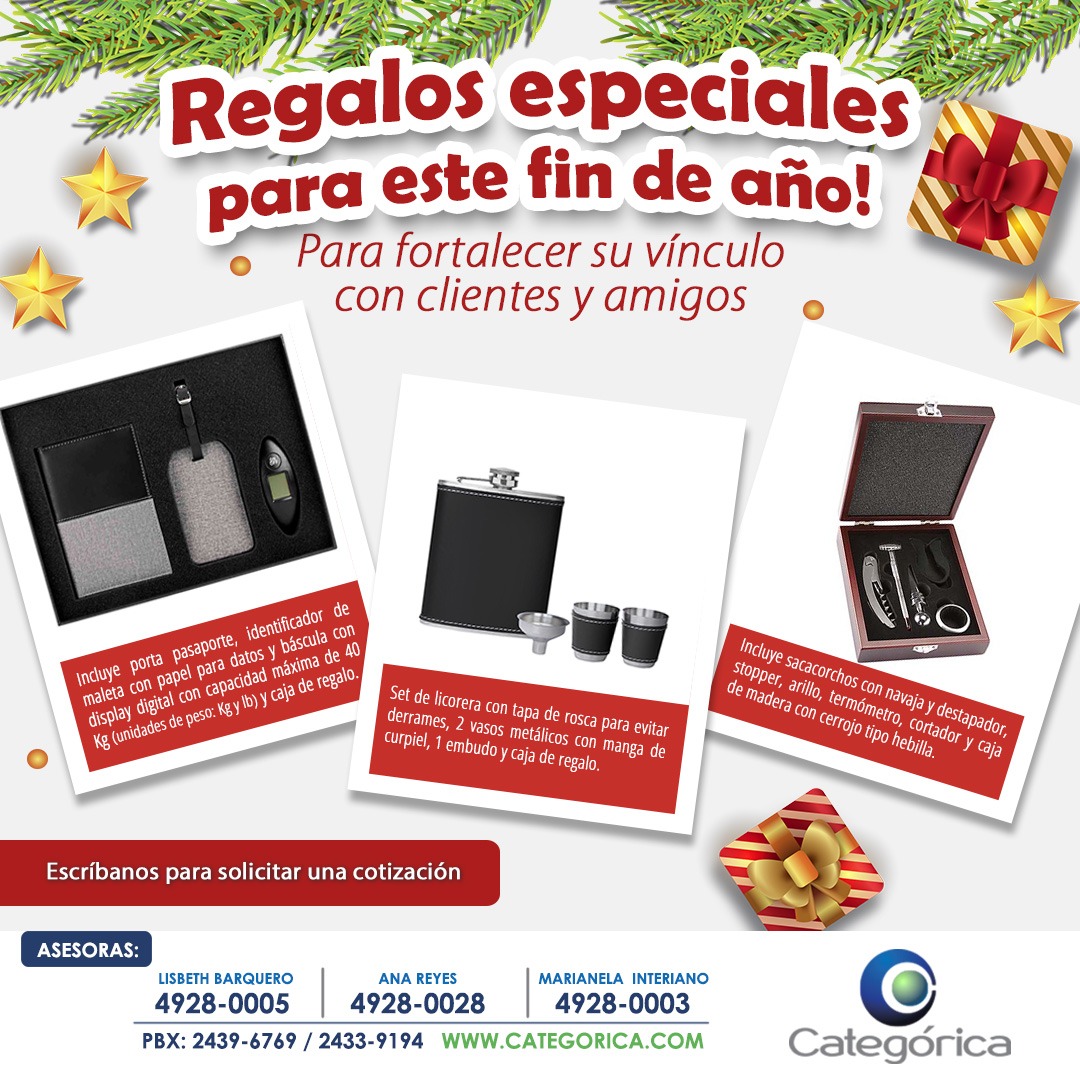 ¡Sorprenda esta Navidad con Regalos elegantes! 🎁🎅🏼 🎄
Personalice sus regalos navideños para que reflejen la esencia de su marca. Contáctenos para crear el suyo.

#categórica #RegalosCorporativos #promocionalesguatemala #empresasguatemala #mercadeoguatemala #navidadguatemala