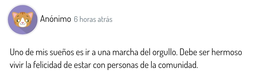 el mio también anon! espero algún día poder ir debe ser super divertido :3 algune de ustedes ha ido a alguna marcha queer? tengo curiosidad sobre como fueron sus experiencias
-🐛