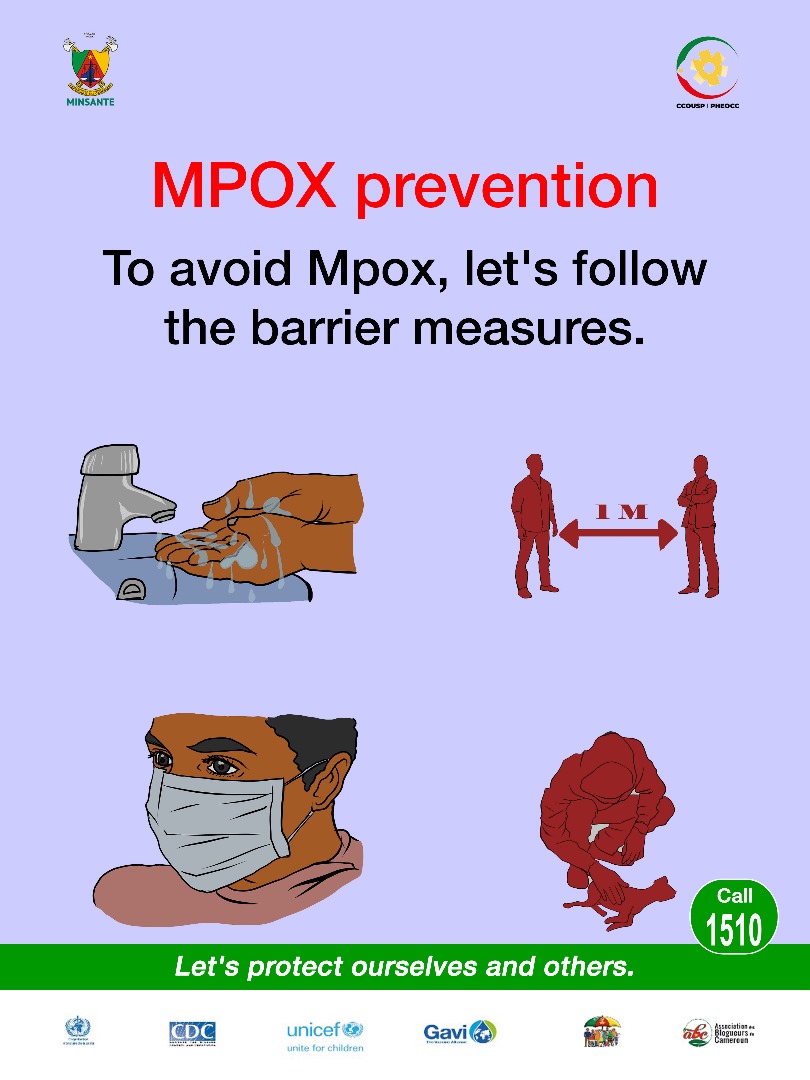 MomaSandrine's tweet photo. Yet another reminder on the necessity to respect Barrier measures against monkeypox.
#ABCforHealth
#ABCJ58
@ccouspcameroun
@BloggersCM
@MinsanteCMR
@CmrZoonoses
@Everyone
@WHO
@whocmr https://t.co/aOSFWllZon