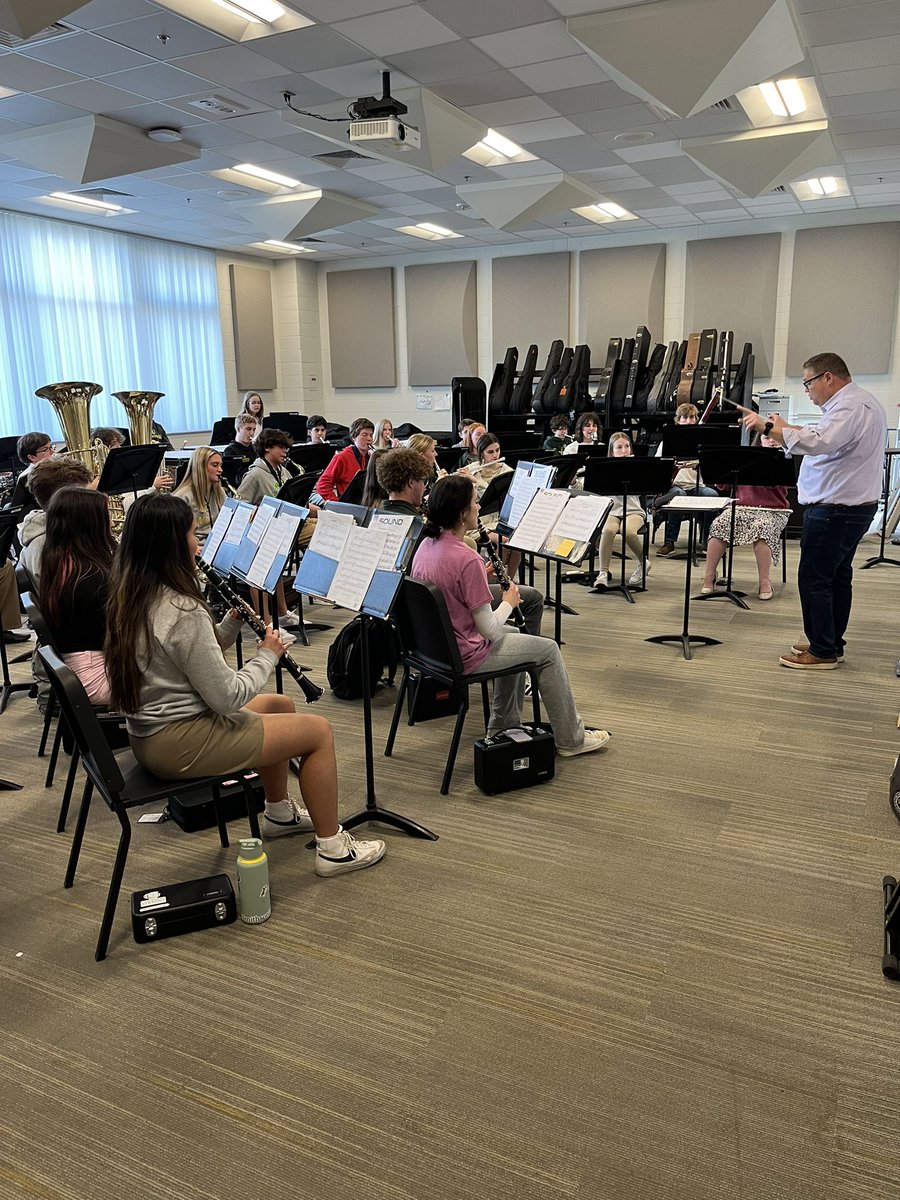 Thank you to Dr. Heath from <a href="/SOTOGAB/">Wake Marching Band</a> for visiting our Advanced Percussion and Wind Ensemble today! Your expertise brought us closer to being performance ready, and it was great hearing how to continue being involved in music <a href="/WakeForest/">Wake Forest University</a>