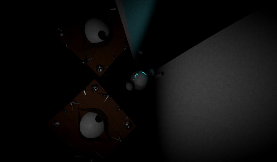 TheEvengy's tweet image. Protagonist is cornered by work in progress for #githubgameoff