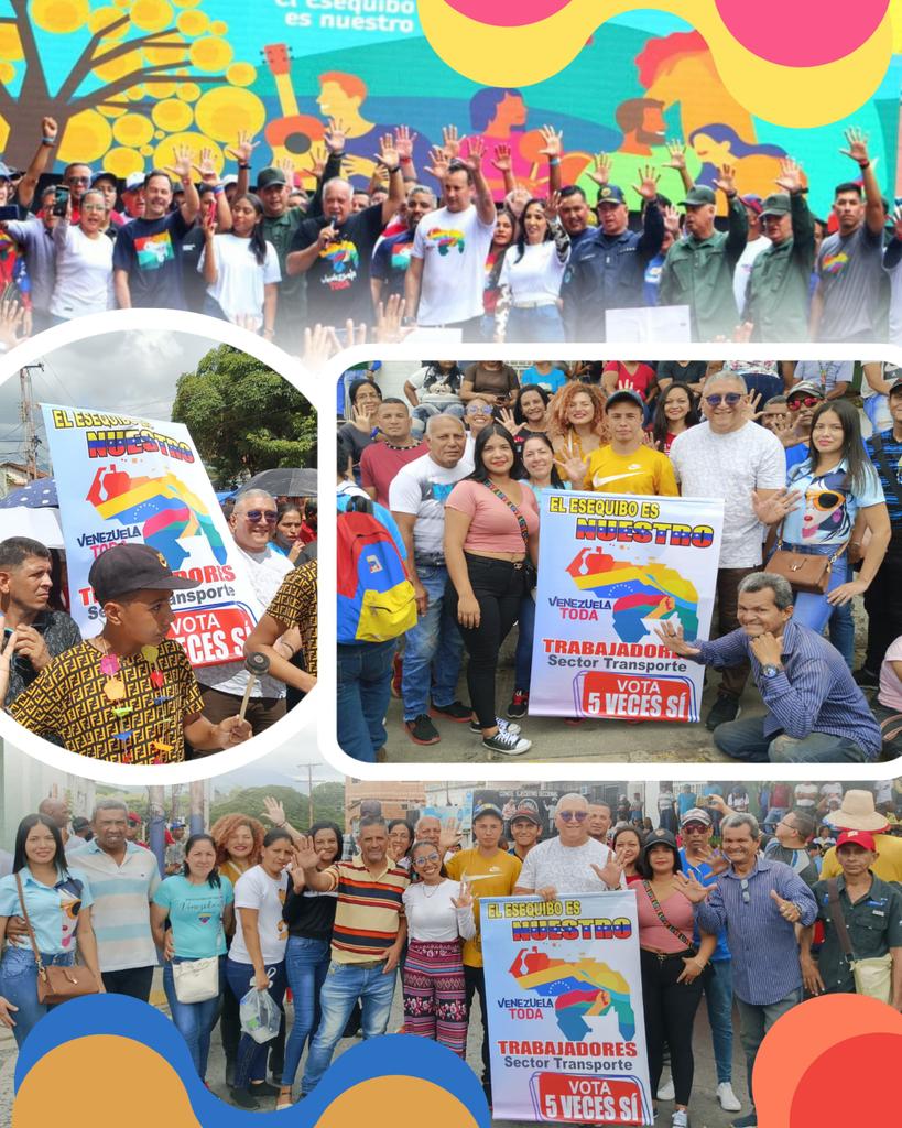 Trabajadores del sector transporte dijeron presente en la marcha por la defensa del Esequibo. 🇻🇪

El Secretario de Transporte, Dr. Alexander Freites, junto a un excelente equipo de trabajo, acompañaron al Vicepresidente del Psuv Diosdado Cabello y al Gobernador José Vásquez.