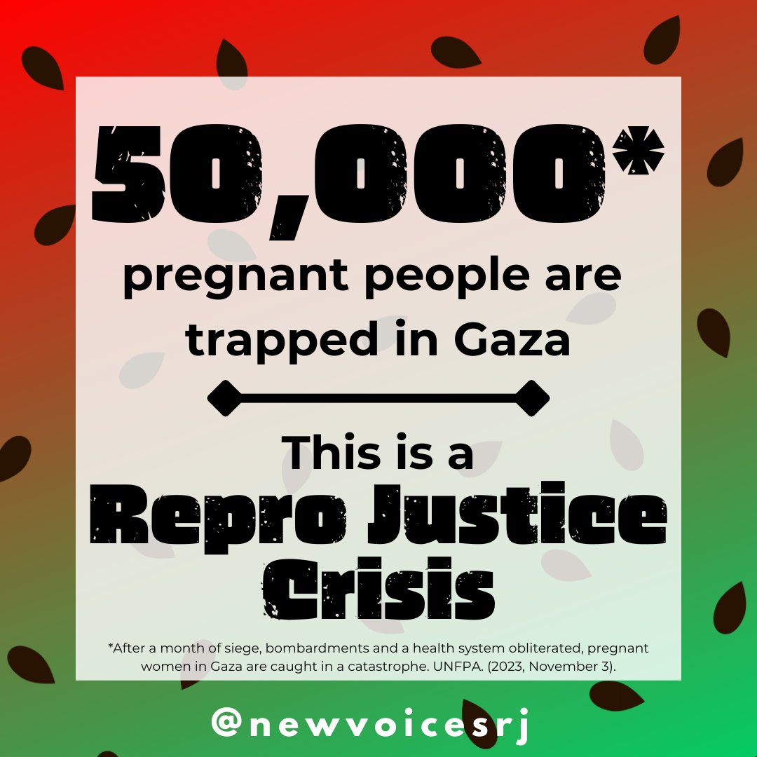 The UN Pop. Fund estimates that there are 50,000 pregnant people trapped in Gaza without adequate access to reproductive care. A CALL FOR CEASEFIRE IS REPRODUCTIVE JUSTICE. Find your local representative's phone number and email address at usa.gov/elected-offici…