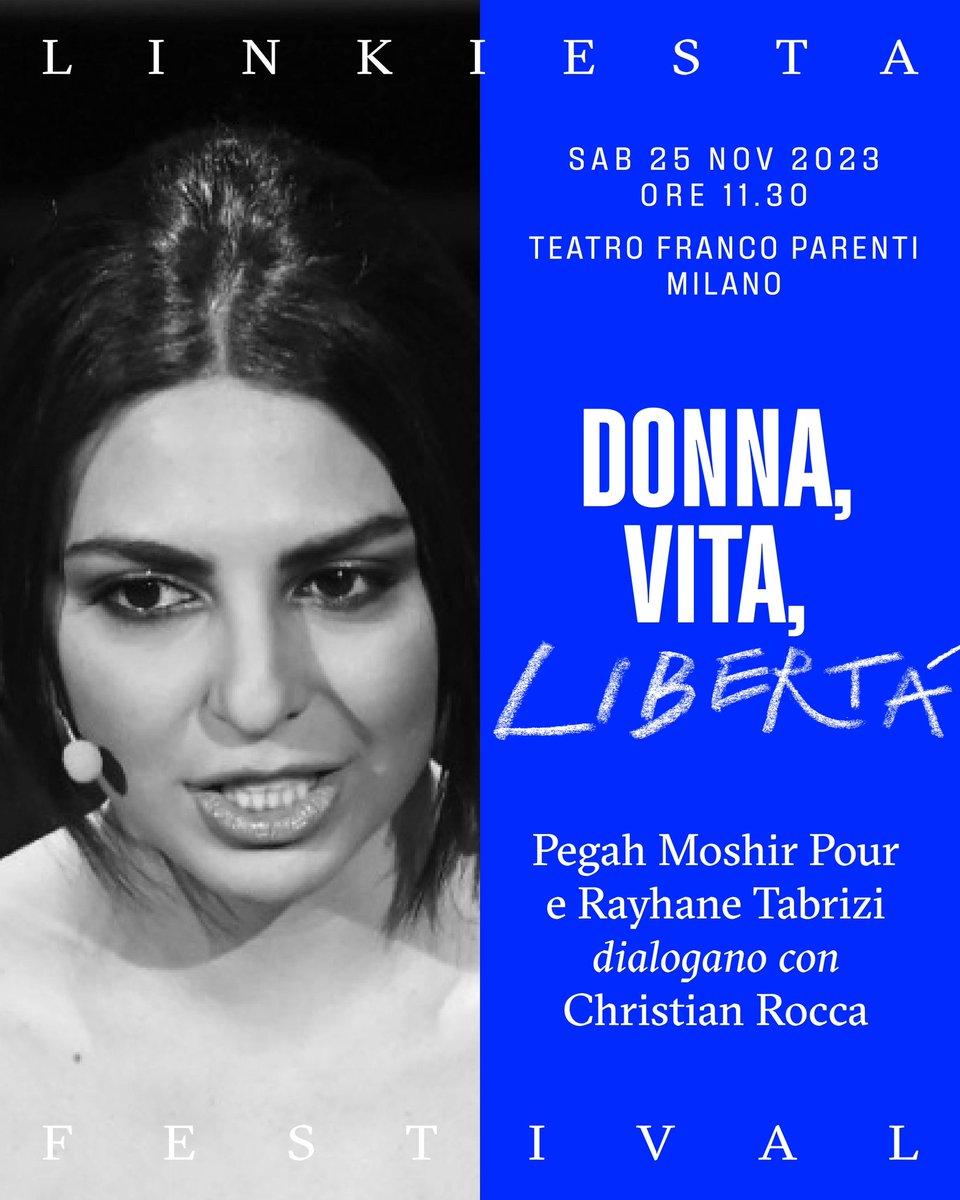 Linkiesta Festival 24-26 novembre
Programma e prenotazione posti 
bit.ly/linkiestafesti…
<a href="/francescocosta/">Francesco Costa</a> <a href="/matteorenzi/">Matteo Renzi</a> <a href="/CarloCalenda/">Carlo Calenda</a> <a href="/pegahmoshir/">Pegah Moshir Pour</a>