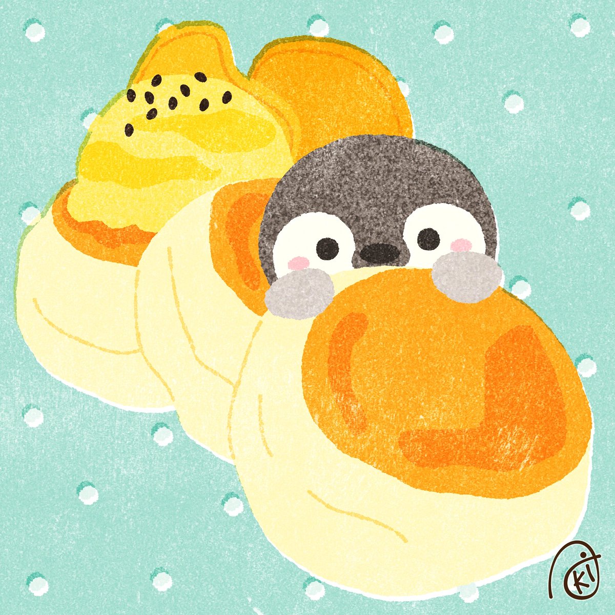 さつまいものふわふわパンケーキ

#イラスト #お絵描き #ペンギン  #コウテイペンギン