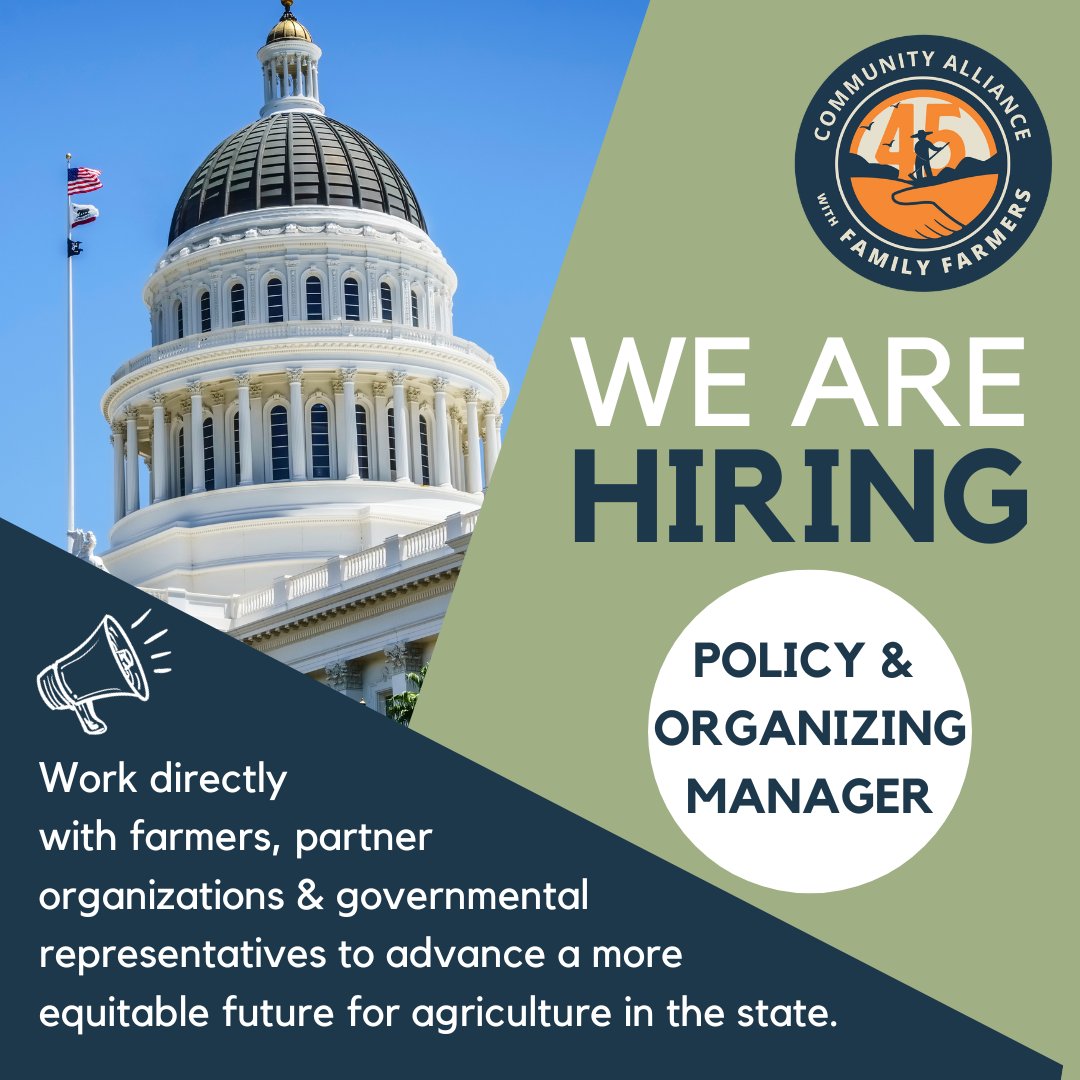famfarms's tweet photo. Become a megaphone for small farmers &amp; fight to advance #urbanagriculture in CA. Seeking passionate team member to oversee urban ag advocacy while providing general support to CAFF's policy efforts &amp; communication needs. Learn more, apply at https://t.co/l5mCGz4LA9 https://t.co/1zFVvKStMY