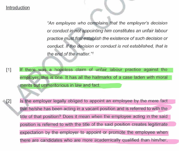 A South African Court Emphasizes What Amounts to A Legitimate Expectation to Be Employed Particularly In  The Context of Employees Acting in Vacant Positions?

In the case of Eskom Holdings v Solidarity obo Anusha Govender &amp; 3 Ors. 

The Introduction to the Judgement🔥🔥👇🏻