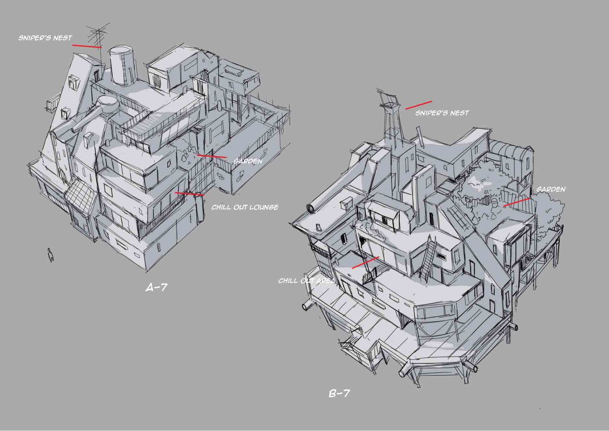 Ataribetch1's tweet photo. concept structure back probably around 2014 or 2015 for a manga project. (I am open for commisison btw) #ArtistOnTwitter #Concept #conceptart #game #manga #building #postapocalyptic #battlehouse  #commissionopen https://t.co/1pZkYsnRAE