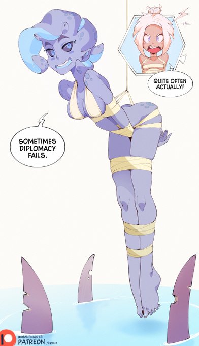 Ya gotta get those 10.000 hours of practise in before diplomacy works SOME of the time, Bex.
---
This is the first time somebody commissioned me to draw Bex, and I gotta say that I approve >:)
Two bonus alts available to P'trons. 