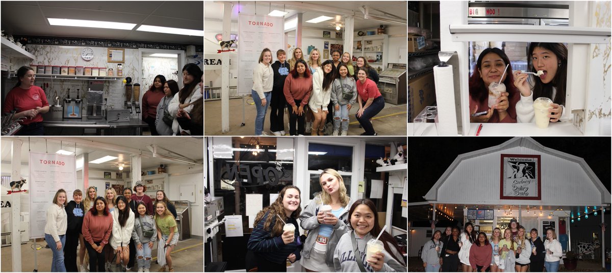 UIUC’s FSHN Hospitality Management Association visited Sidney Dairy Barn which is now owned by HM alum Ella Beal. Ella provided a tour and shared her experiences. This was a fun way for current students to interact with a young alumna and business owner.