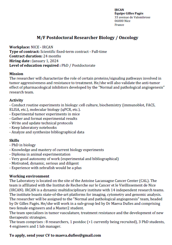 Société de Chimie Thérapeutique (@sct_asso) on Twitter photo Open Postdoc position in #ChemicalBiology
<a href="/uni_nice/">UNI 06</a> from January 2024. #MedChemJob #BiologyJobApplication
<a href="/YoungSciNet/">EFMC Young Scientists Network</a>
<a href="/YoungChemists/">EYCN</a>
<a href="/SCT_YMCF/">YMCF</a>
<a href="/EuroMedChem/">EFMC</a>
<a href="/SCIYoungChem/">SCI Young Chemists</a> Open Postdoc position in #ChemicalBiology
<a href="/uni_nice/">UNI 06</a> from January 2024. #MedChemJob #BiologyJobApplication
<a href="/YoungSciNet/">EFMC Young Scientists Network</a>
<a href="/YoungChemists/">EYCN</a>
<a href="/SCT_YMCF/">YMCF</a>
<a href="/EuroMedChem/">EFMC</a>
<a href="/SCIYoungChem/">SCI Young Chemists</a>
