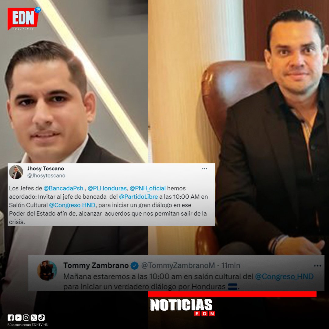 EDNTVHN's tweet photo. #EDNINFORMA 😱🏦📌Mañana... hay Diálogo
El jefe de la bancada del #PSH y del #PN aseguran que ya acordaron iniciar DIÁLOGO, con el jefe de la bancada de #LIBRE.
Este martes se reúnen en el #CN, a las 10:00am
será que funciona... https://t.co/IYJLeNUfk3