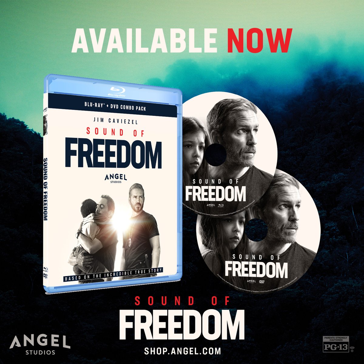 'Sound of Freedom' is available on DVD and Blue-Ray TODAY! You can get yours at shop.angel.com #SoundofFreedomMovie #AngelStudios #DVD #BlueRay