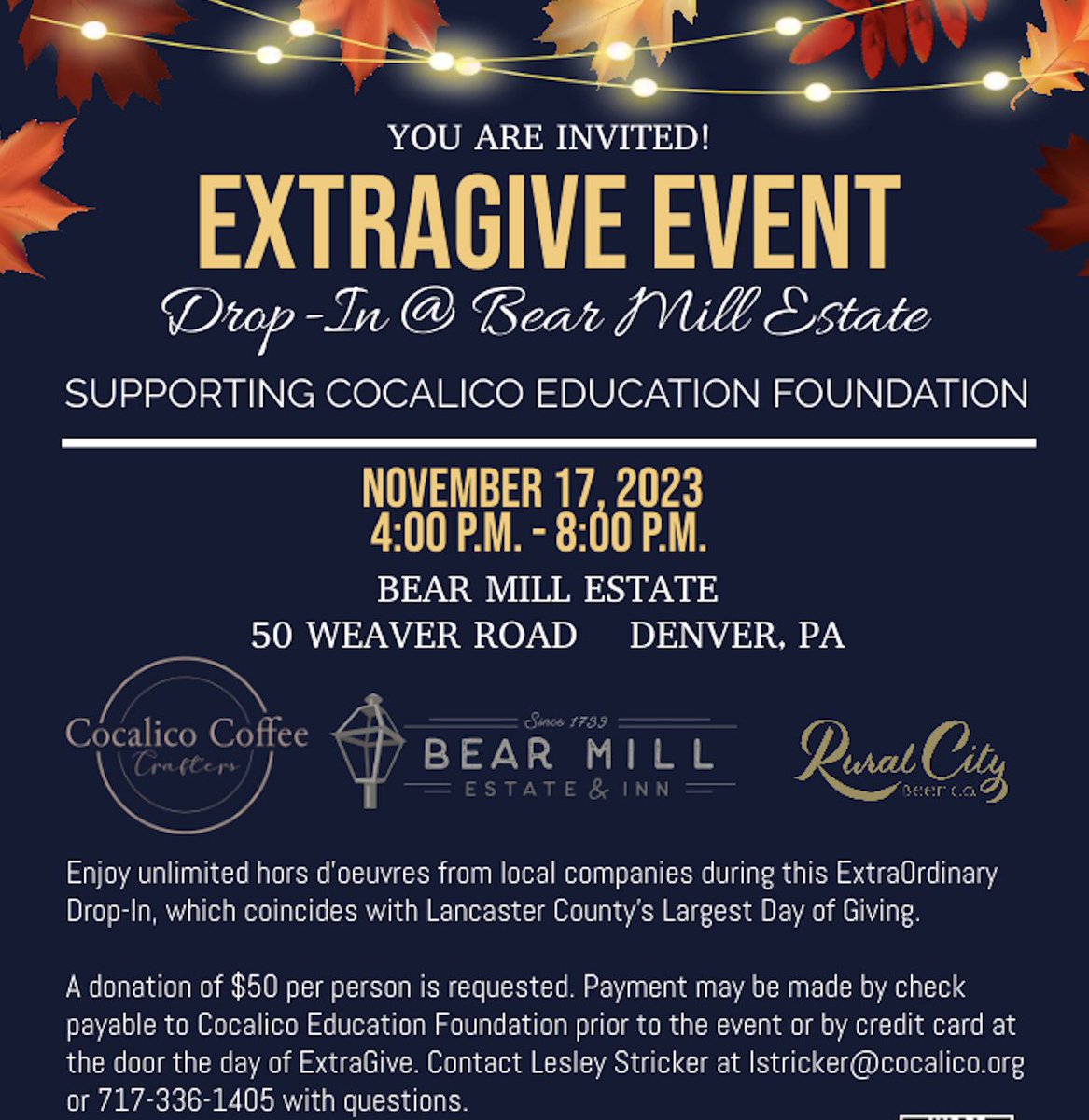 CocEdFoundation's tweet photo. Come out and support CEF this Friday. https://t.co/bYrGpMI5wd