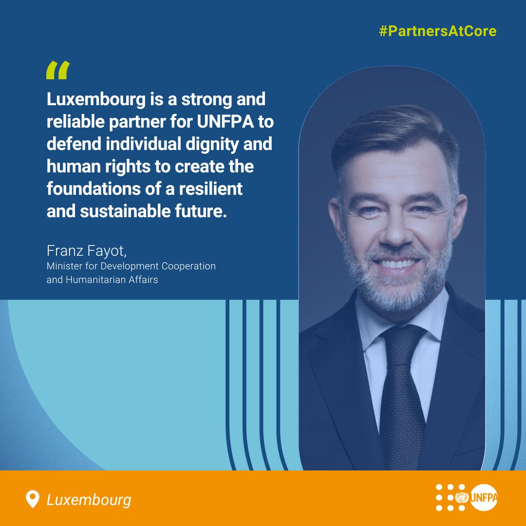 During crises, core funding enables us to make a difference in the lives of the most vulnerable women and girls.

Thank you Luxembourg for increasing core support to @UNFPA.

Flexible funding is vital to respond to emergencies.

@LuxembourgUN @MFA_Lu @FranzFayot

#PartnersAtCore