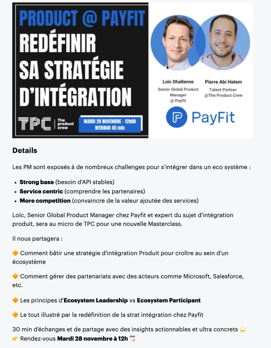 City_Zen's tweet photo. J'aurais le plaisir de vous retrouver pour parler produit et Intégration. Nous vous expliquerons comment nous avons mis en place une stratégie chez @PayFit pour mieux servir nos clients. https://t.co/fZPegO75Ph https://t.co/PQUOnDpoAG