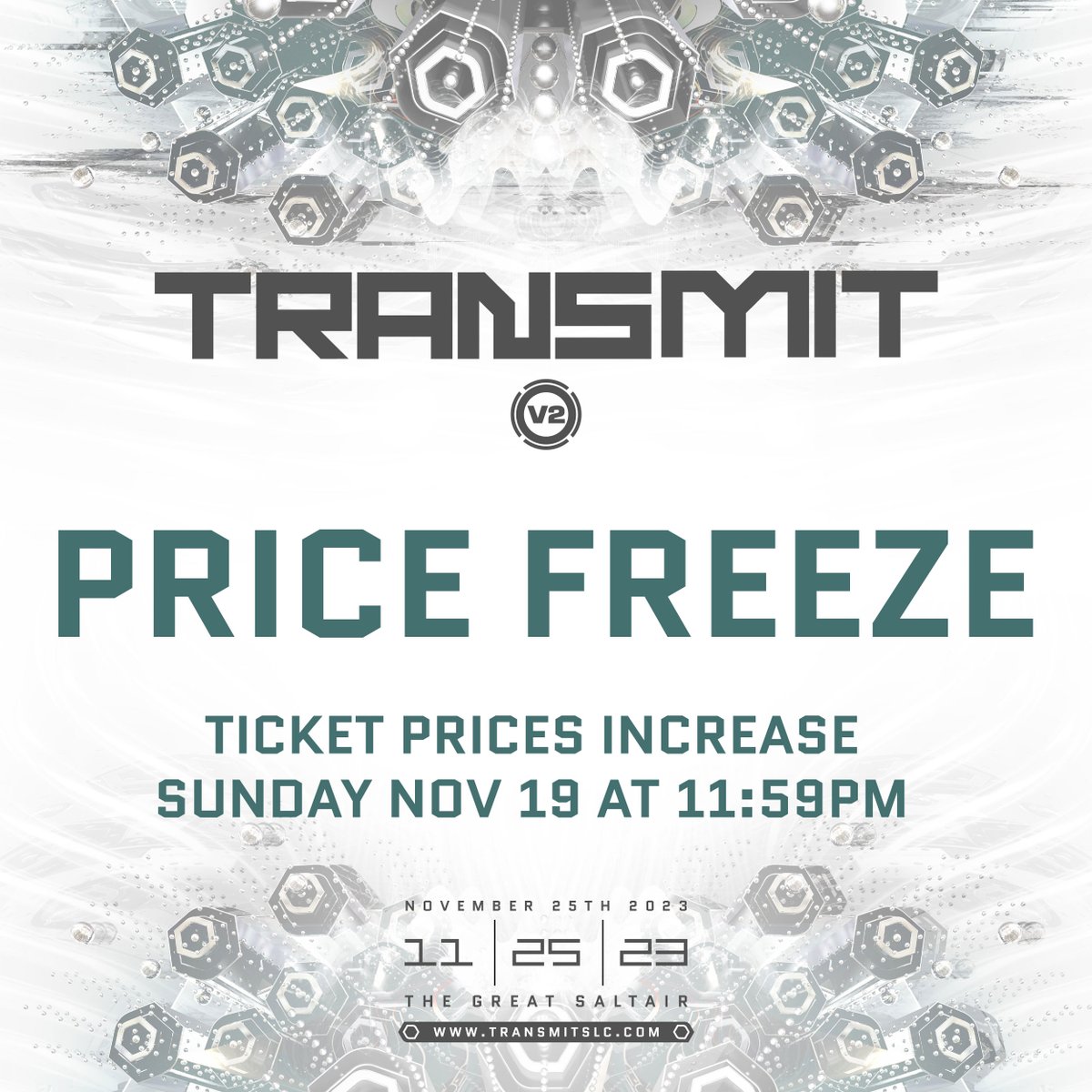 TransmitSLC's tweet photo. Secure your spot and save! #Transmit2023 ticket prices are on a lock until Sunday at 11:59PM. Act now!
#Transmit23 Passes β https://t.co/dMA9kBjPmp https://t.co/opXloBzMa5