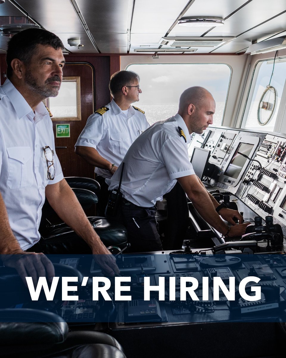 #NowHiring: Chief Mate
The Chief Mate supervises, trains &amp; coordinates activities of the deck force, and is responsible for assisting with the vessel’s piloting, navigation, safety, security, first aid, cleanliness, and small boat operations.
Apply today! linkedin.com/jobs/view/3763…