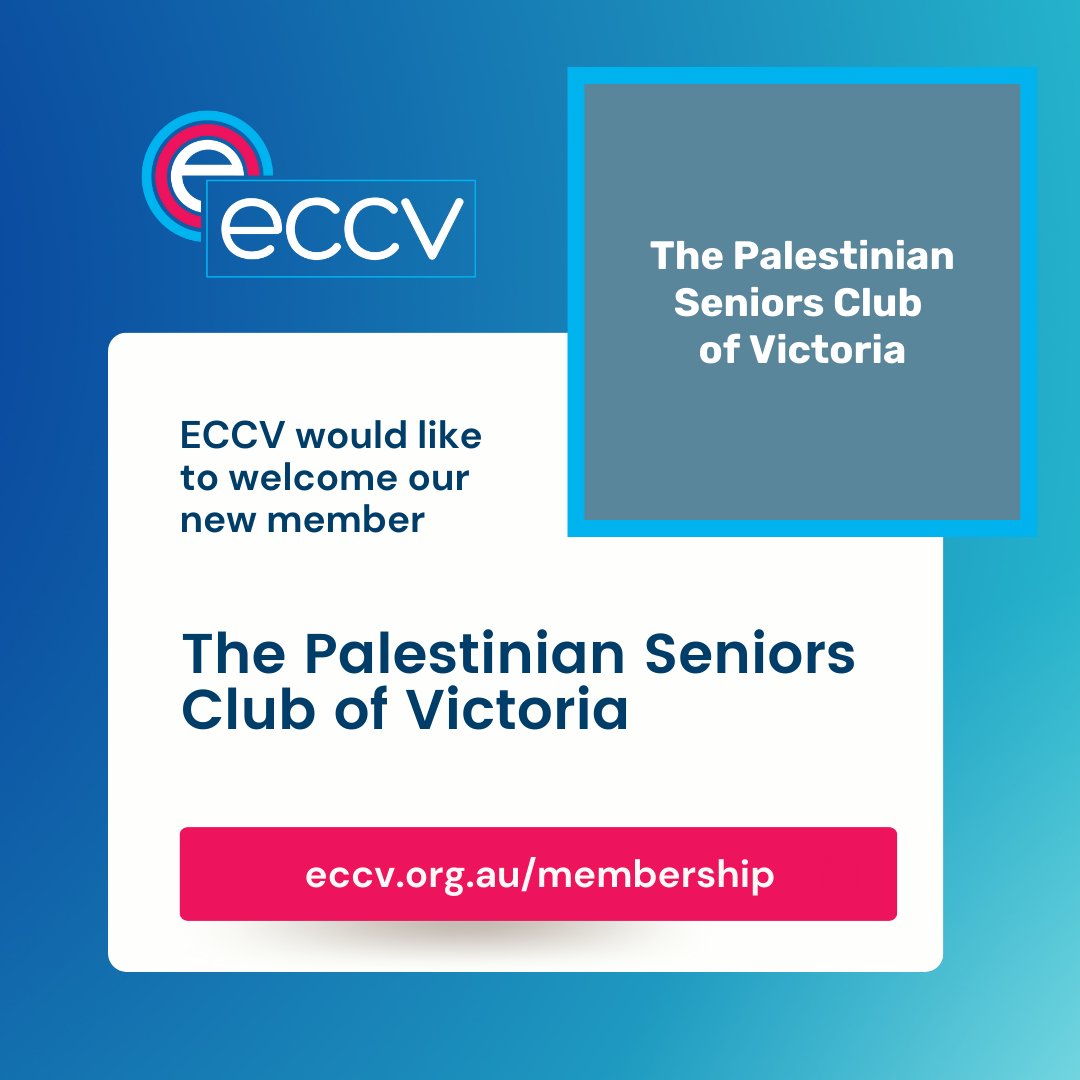 Welcome to the Palestinian Seniors Club of Victoria, an organisation that provides social and cultural activities to improve the welfare of Palestinian seniors from Victoria. If your organisation would like to become a member of ECCV, go to: eccv.org.au/membership.