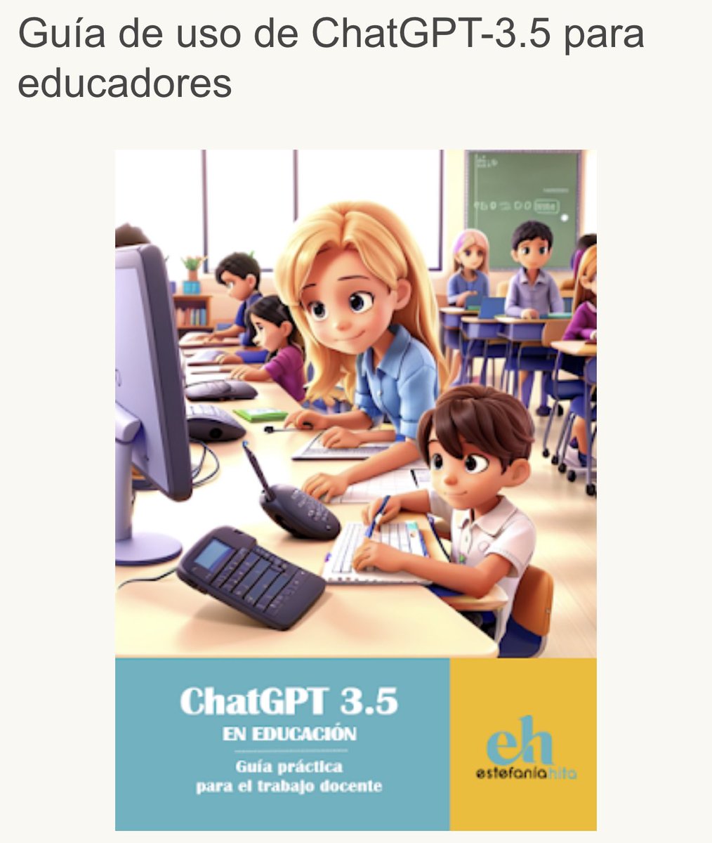Guía de uso de ChatGPT-3.5 para educadores. 👉 ayudaparamaestros.com/2023/11/guia-d… <a href="/EstefaniaHita/">Estefania Hita</a>